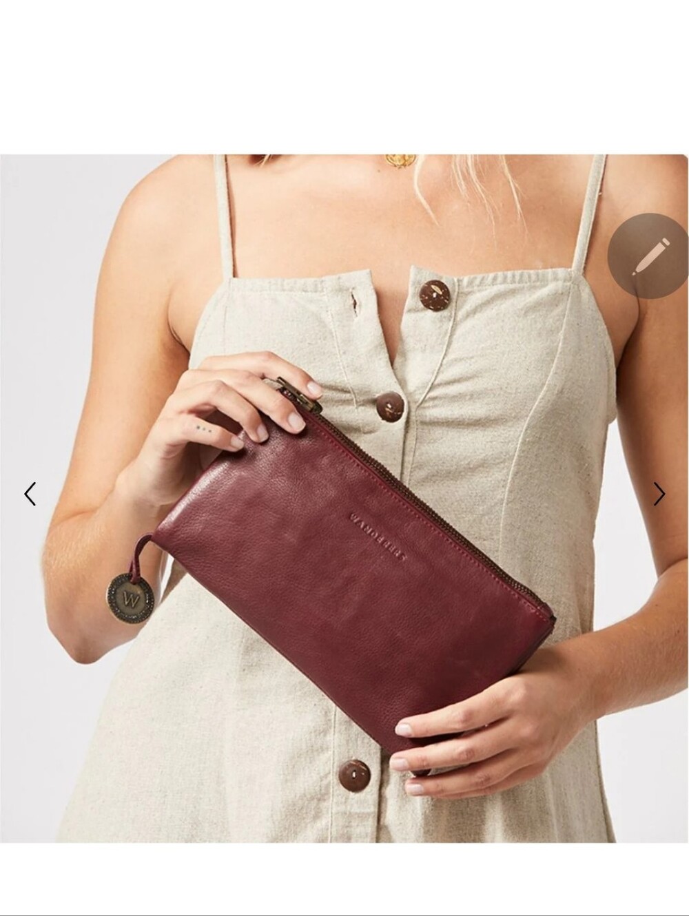 Wanderers Travel Co. "Capri" Luxe Burgundy Leather Large Wallet Clutch - Picture 7 of 8